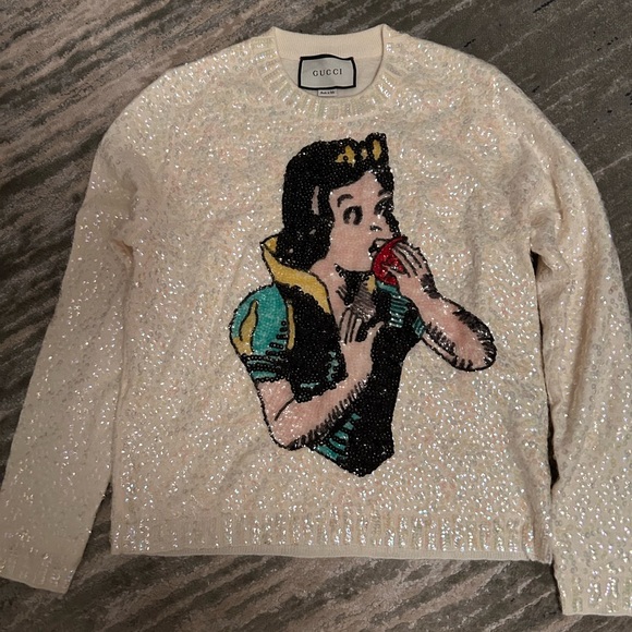 Gucci Ivory Sequin Embellished Knit - Picture 2 of 8